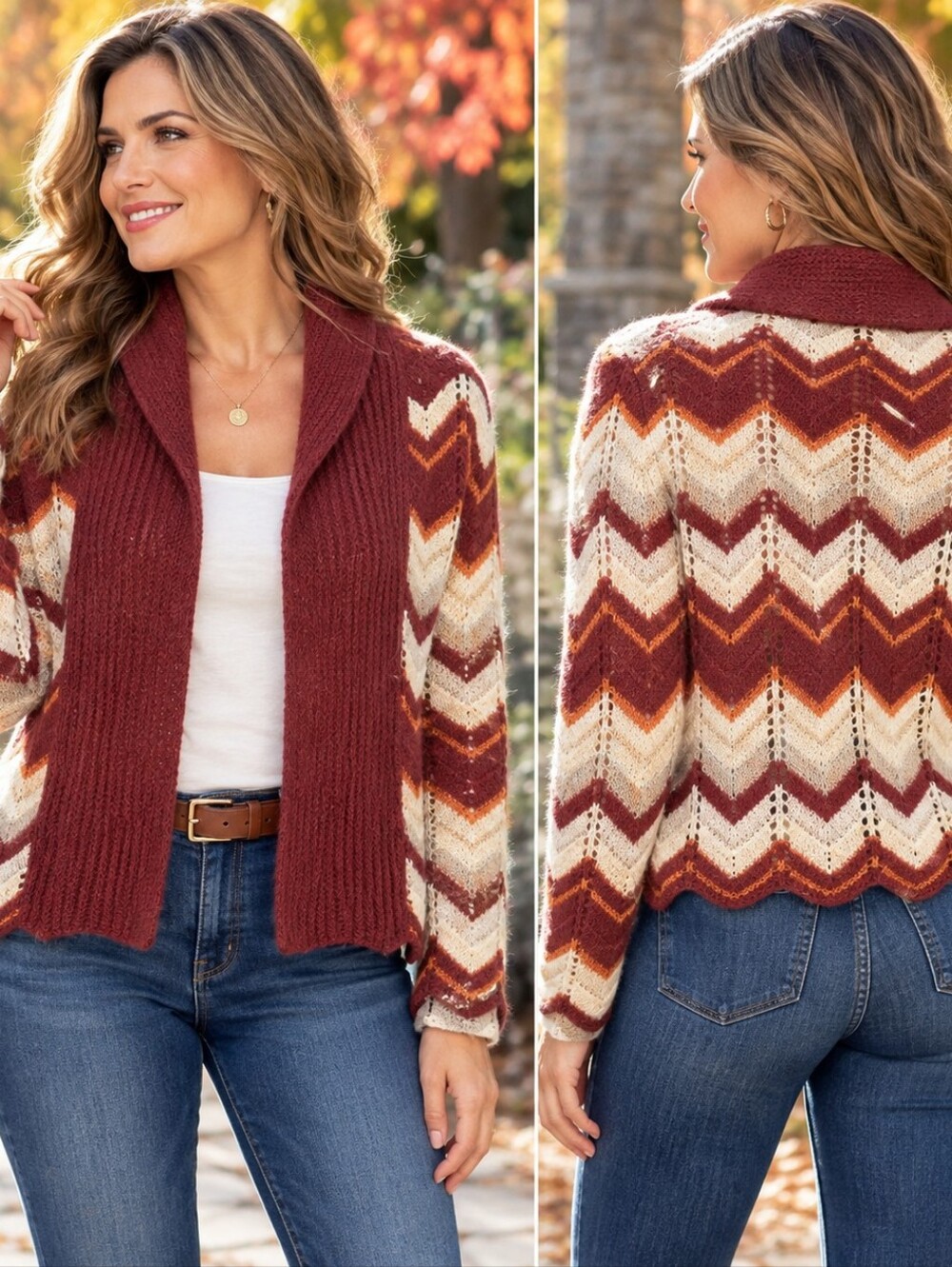 Lineamaglia Sweater Womens M Brown Stripe Alpaca Wool Cardigan Made in  Italy